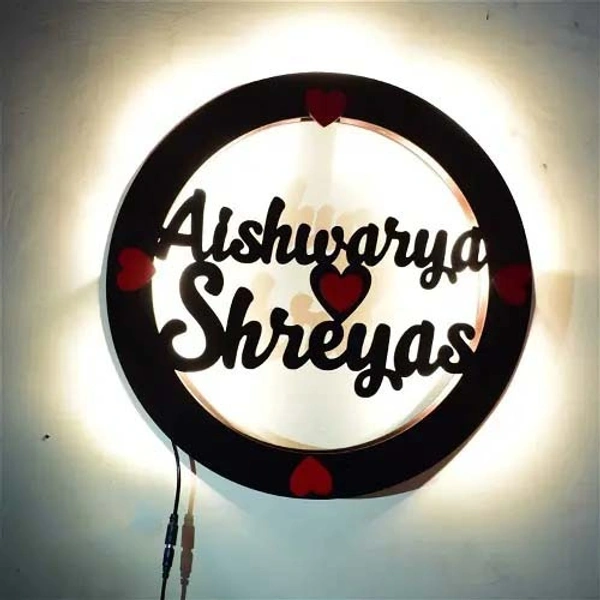 Round Shape - Custom Couple Name 15" Inch