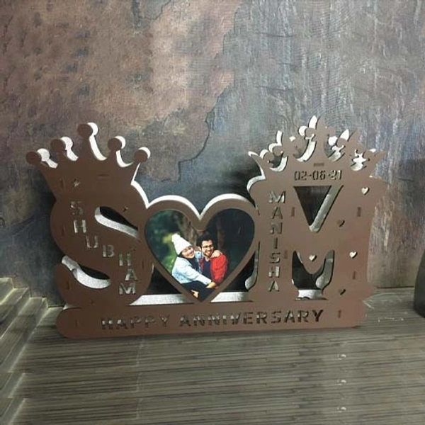 Custom LED Couple Initials with Crowns - 15x23" Inch