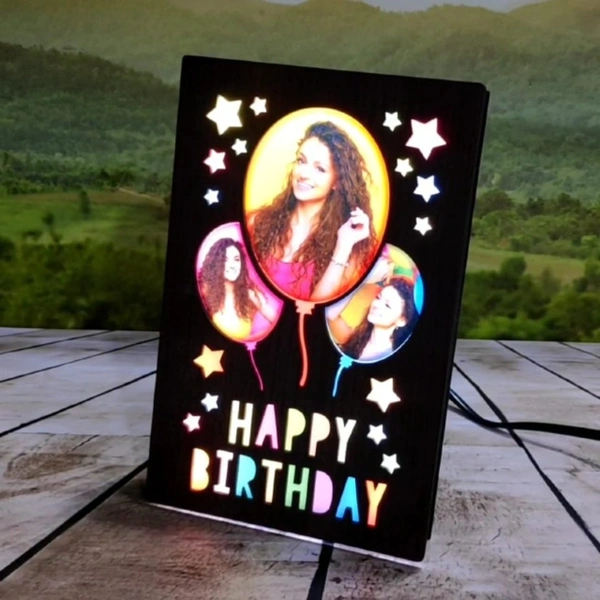 Happy Birthday LED Frame - 6x8" Inch