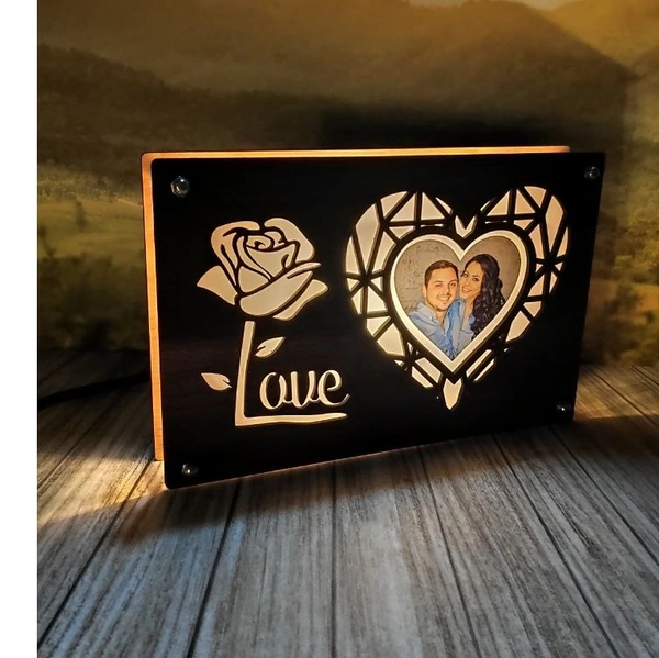 Love - Warm White LED Frame - 6x8" Inch