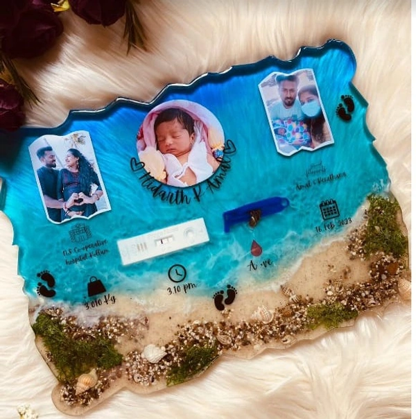 9x12" inch - Sea Theme With Baby Keepsake