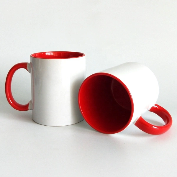 3 Tone - Red - Inner & Handle Color Mugs