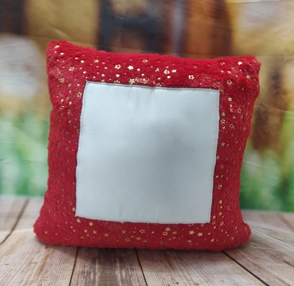 Foil Pillow - Square Shape - Red
