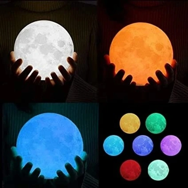 14cms RGB Light Moon Lamp