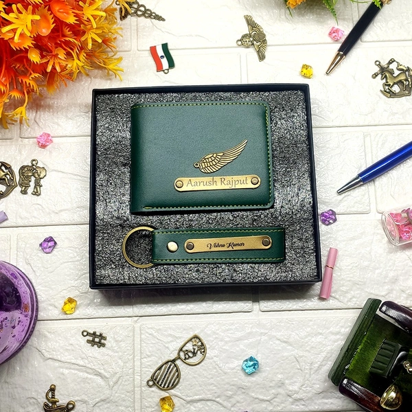 Gents 2 pc Wallet Combo - Green