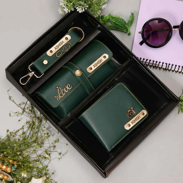 Gents 3 pc Wallet Combo - Green