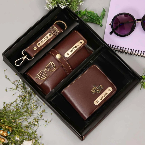 Gents 3 pc Wallet Combo - Dark Brown