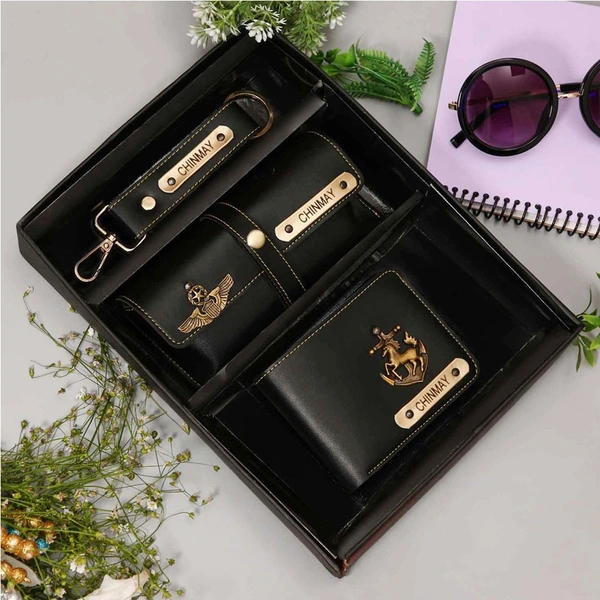 Gents 3 pc Wallet Combo - Black