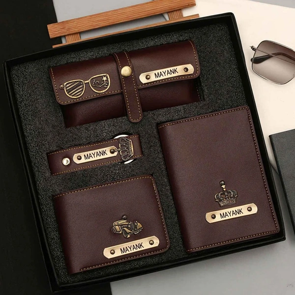 Gents 4 pc Wallet Combo - Dark Brown