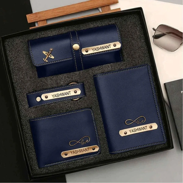 Gents 4 pc Wallet Combo - Blue