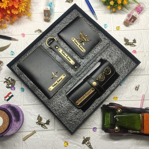 Gents 4 pc Wallet Combo - Black