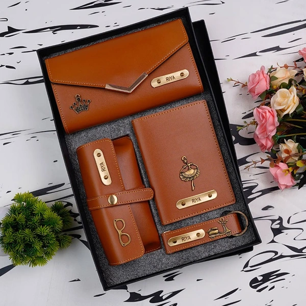 Ladies 4 pc Wallet Combo - Tan Brown