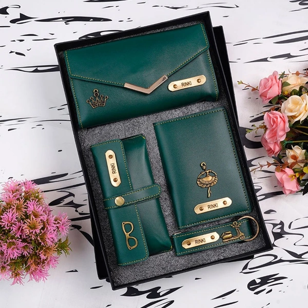 Ladies 4 pc  Wallet Combo - Green