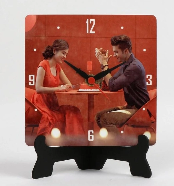 Small Table Clock Photo Frame