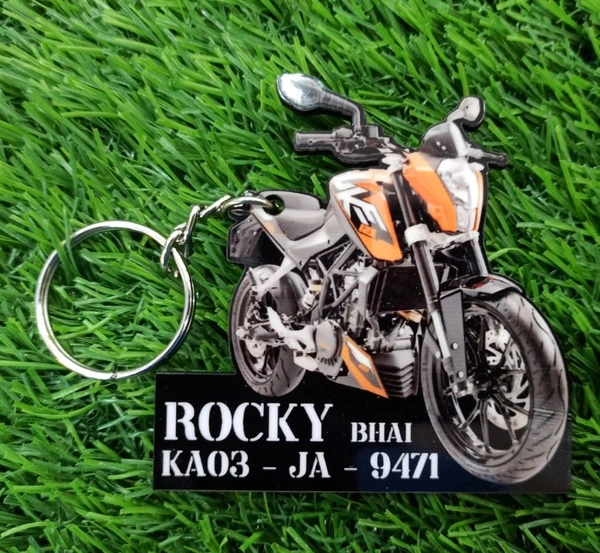 Duke Bike - Custom MDF Bike Keychain - CBK003