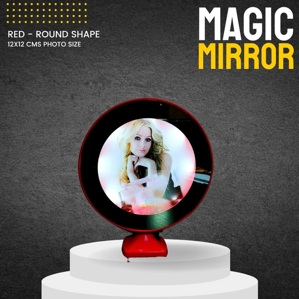 Round Red Small Magic Mirror