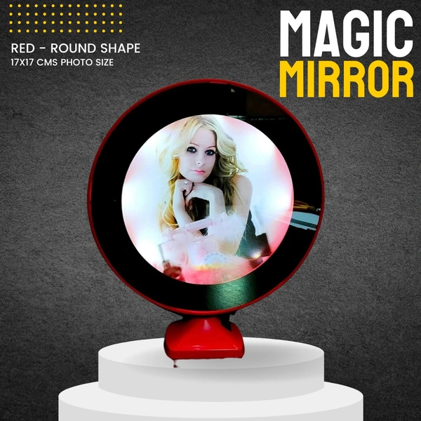 Round Red Big Magic Mirror