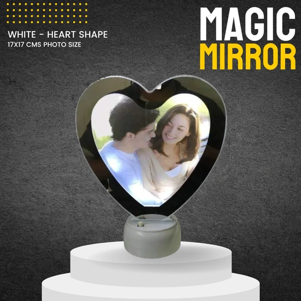 Heart White Big Magic Mirror