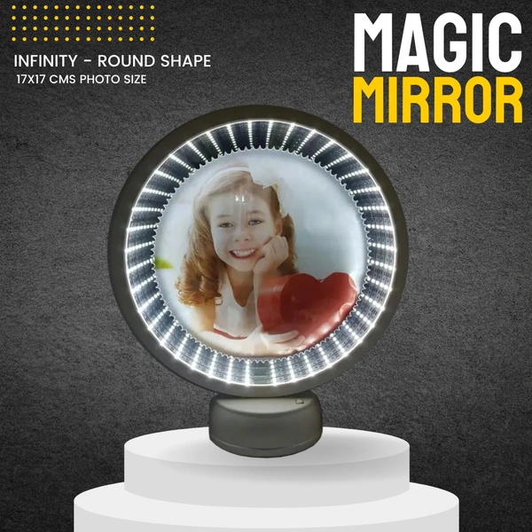 White Round Infinity Magic Mirror