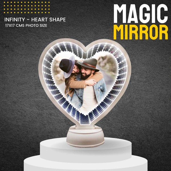 White Heart Infinity Magic Mirror