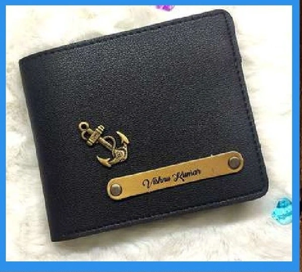 Imported Leather Coin Pouch Wallet - Black