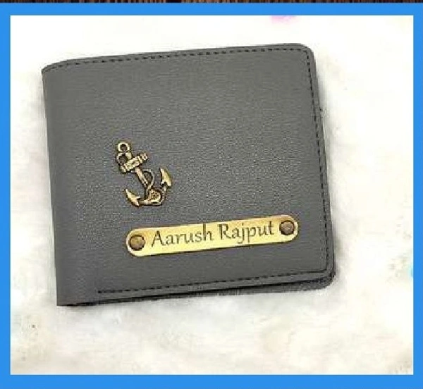 Imported Leather Coin Pouch Wallet - Grey