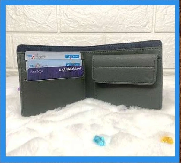 Imported Leather Coin Pouch Wallet - Olive Green