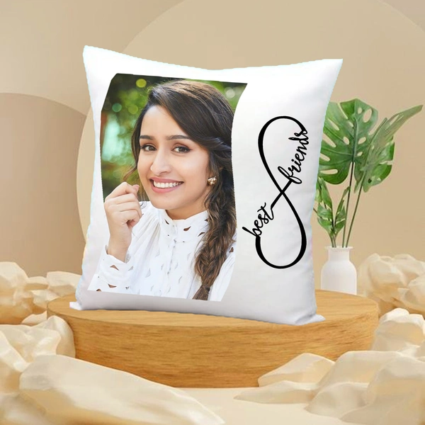 Friends Pillow FP03 - 12x12" Inch White Satin Pillow