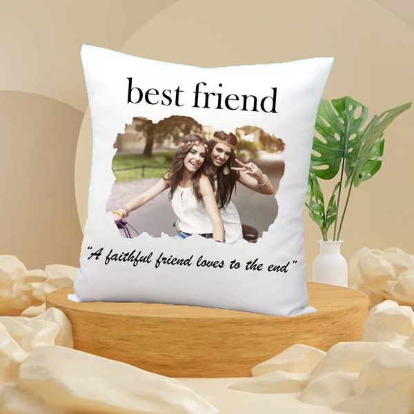 Friends Pillow FP04 - 12x12" Inch White Satin Pillow