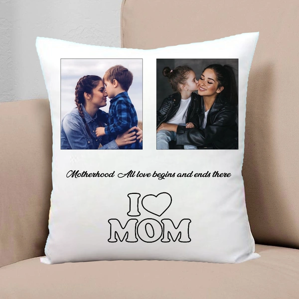 Family Pillow FAP01 - 12x12" Inch White Satin Pillow