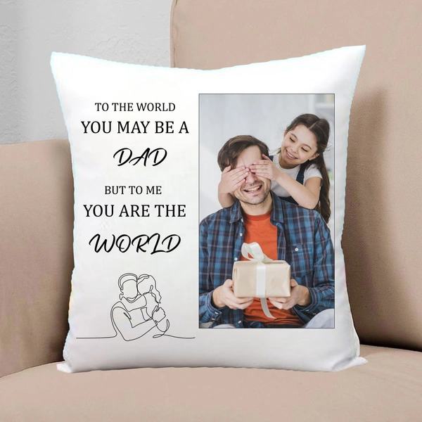 Family Pillow FAP02 - 15x15" Inch White Satin Pillow