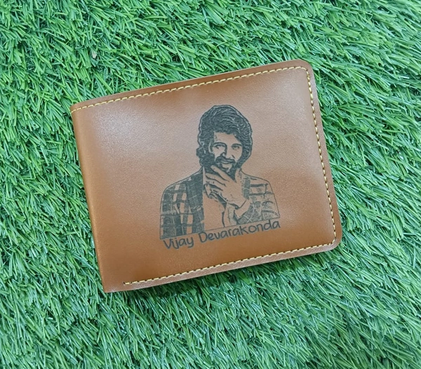 Photo Engraved Wallet - Tan Brown