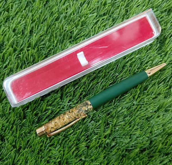 Golden Zari Pen - Green