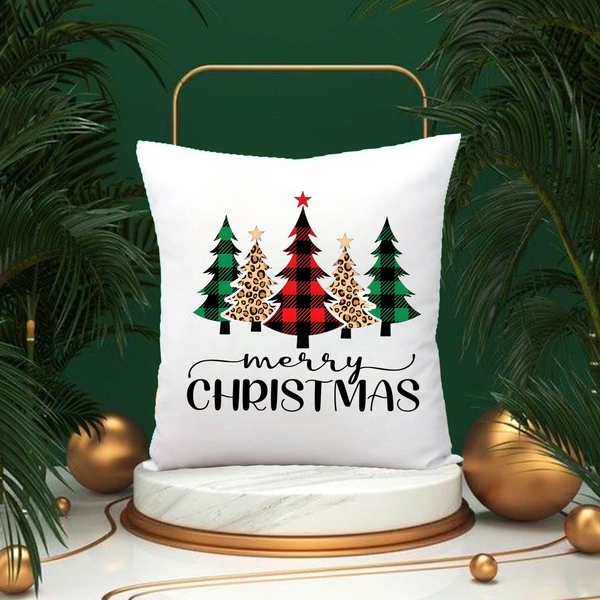 Xmas 01 - 15x15" Inch White Satin Pillow