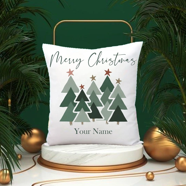 Xmas 03 - 12x12" Inch White Satin Pillow