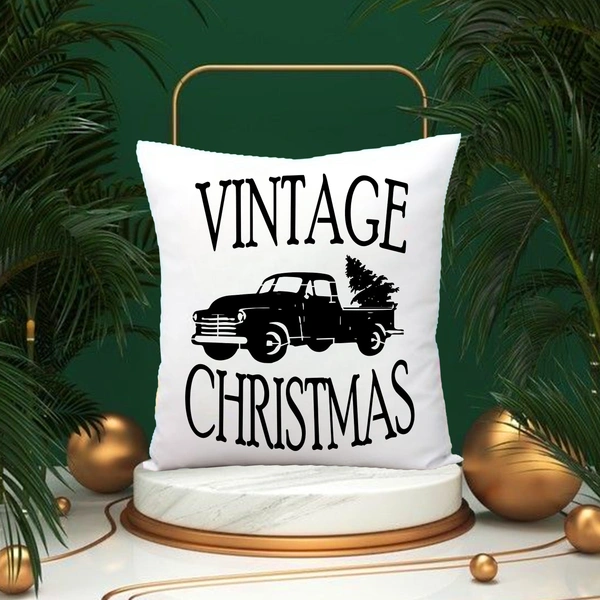 Xmas 05 - 15x15" Inch White Satin Pillow