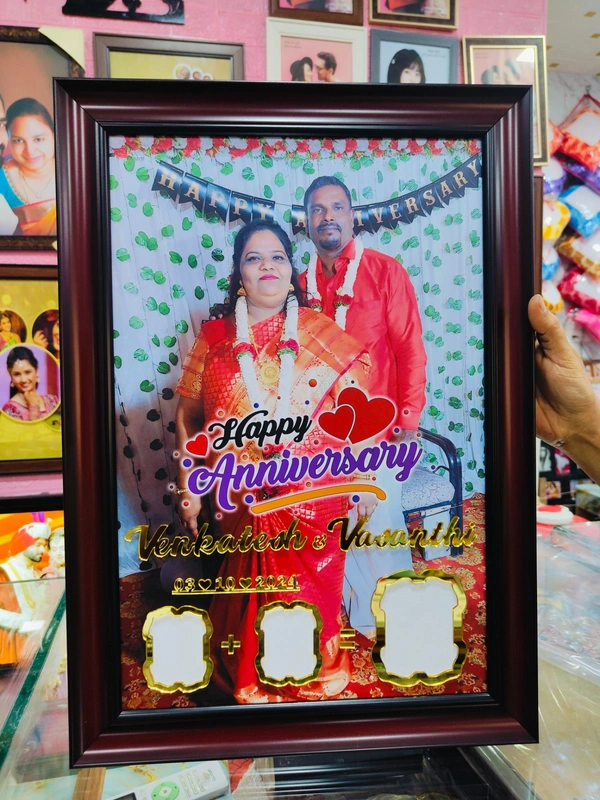 Photo Frame - Couple Thumb Impression Frame - A4 size