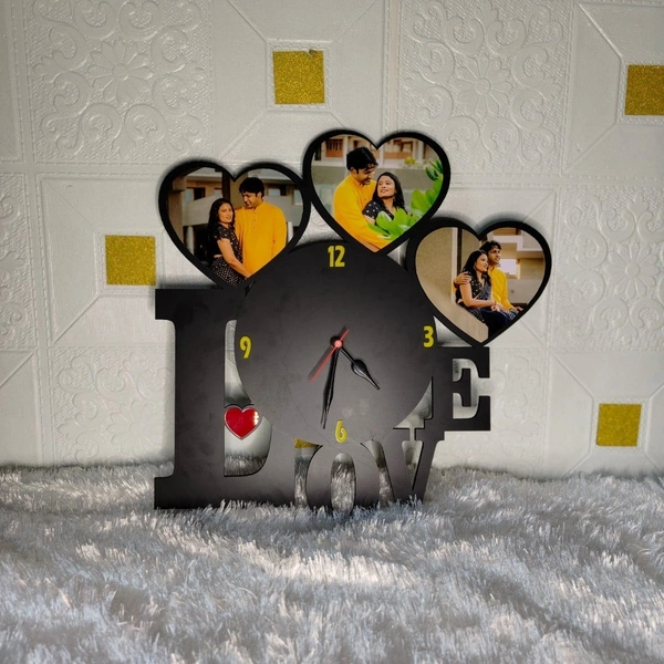 Love with Clock - MDF Wall Collage Frame - SKU501