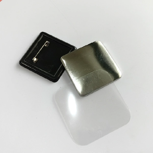 50MM Square Badge with Black Back