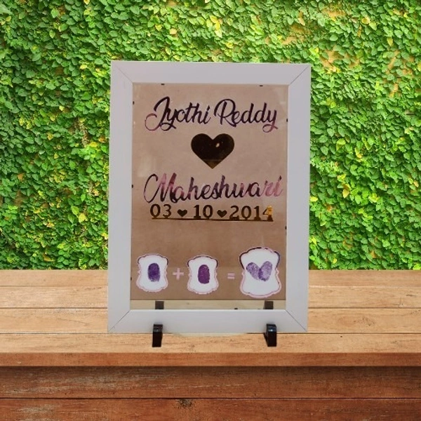 Wedding Vows - Couple Thumb Impression Frame - A3 size