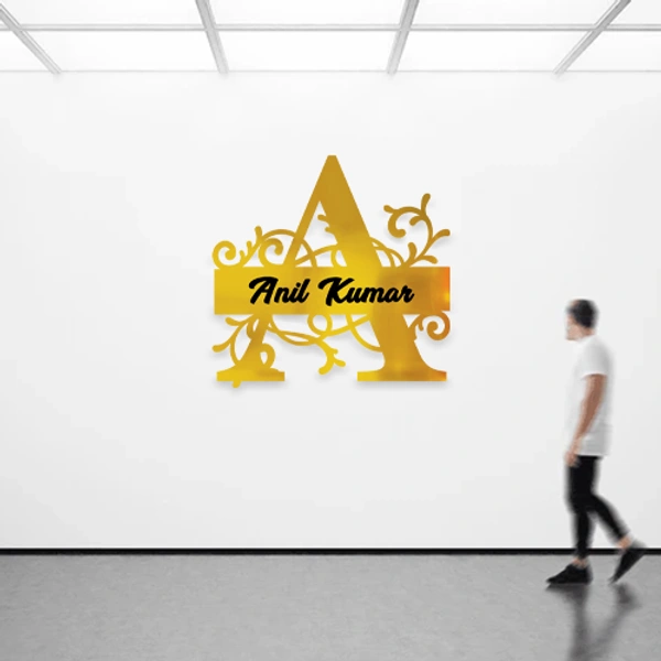 A - 12x12" Inch Monochrome Acrylic Letter