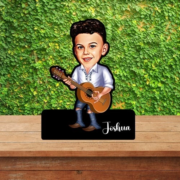 ACC32- Guitarist- Kids - Caricature Cartoon Cutout Frame