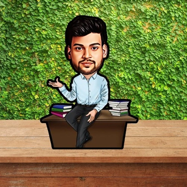 ACC37 - Teacher- Caricature Cartoon Cutout Frame