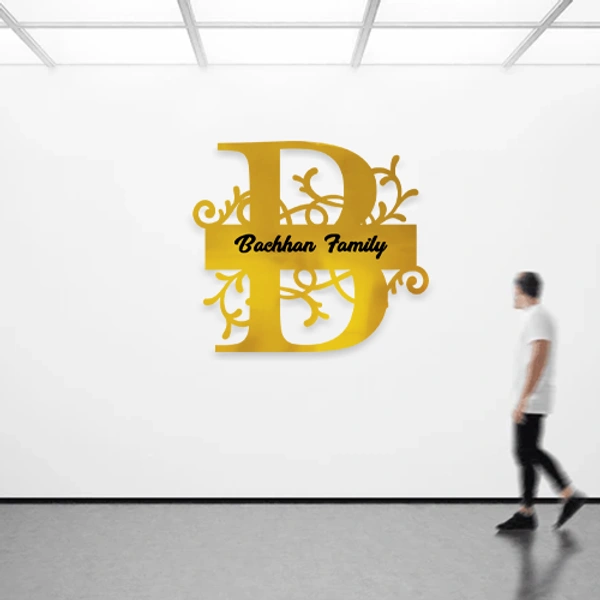 B - 15x15" Inch Monochrome Acrylic Letter