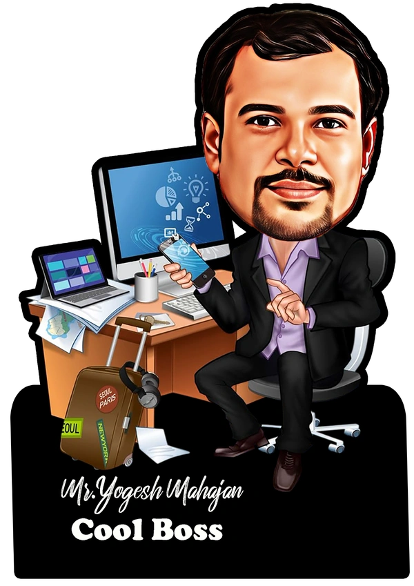 ACC44 - Business Man - Caricature Cartoon Frame