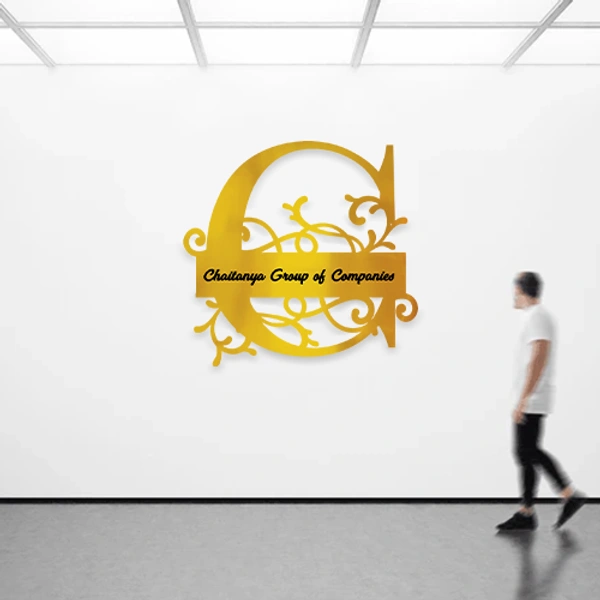 C - 15x15" Inch Monochrome Acrylic Letter