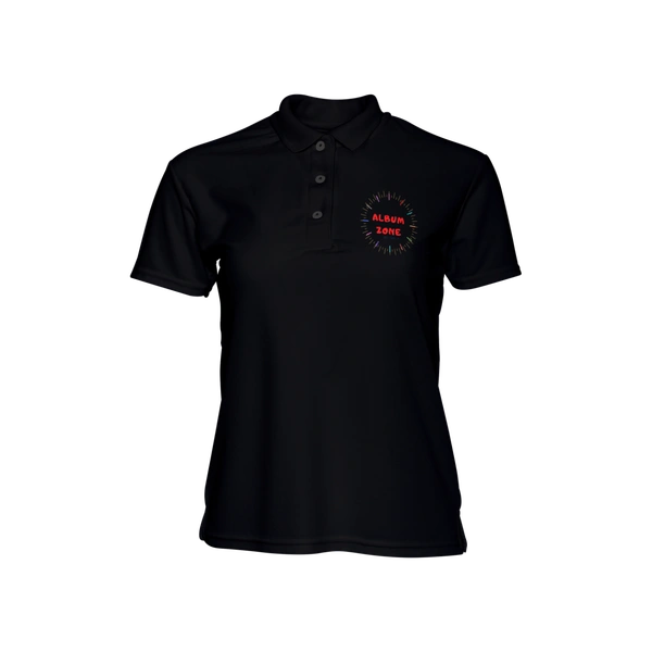 Black Color T-shirt | Polyester - Half Sleeves - Reva Label