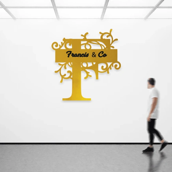 F - 15x15" Inch Monochrome Acrylic Letter