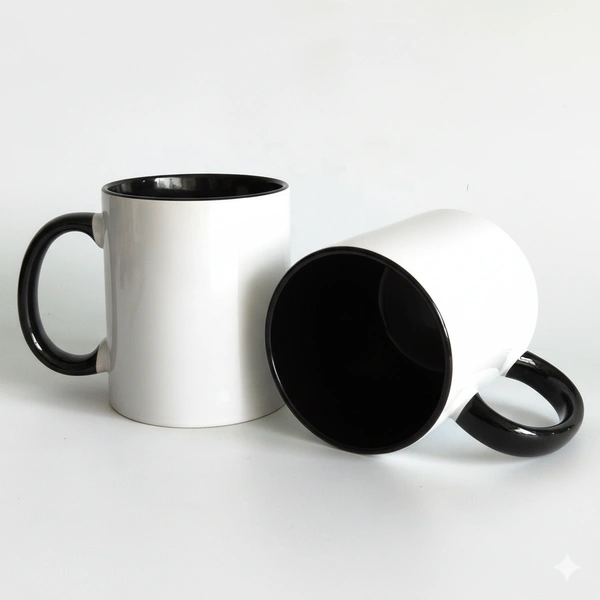 3 Tone - Black - Inner & Handle Color Mugs