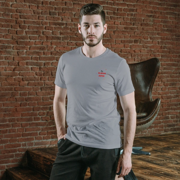 Gray Color T-shirt - Polyester - Half Sleeves - Sportz Daily Label